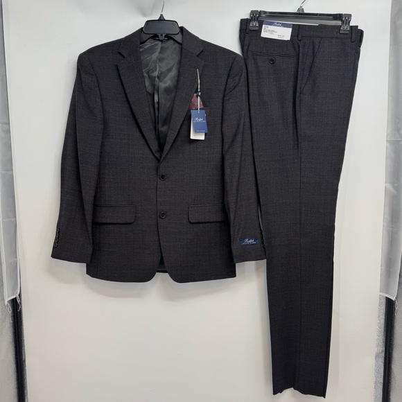 $595 NWT Ralph Lauren Plaid Wool 2-piece Classic FitSuit 39 REG 33 W